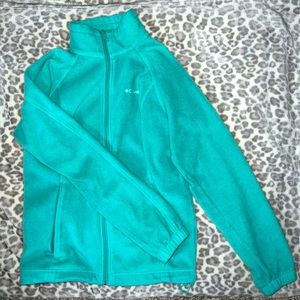 Columbia S Fleece Seafoam green